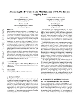 Analyzing the Evolution and Maintenance of ML Models on Hugging Face