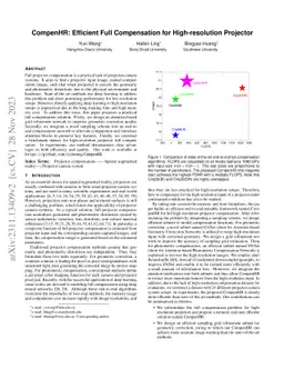 CompenHR: Efficient Full Compensation for High-resolution Projector