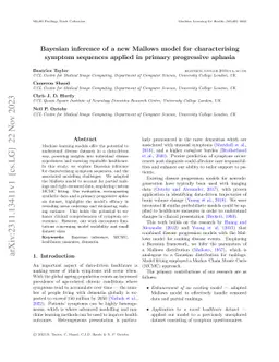 Bayesian inference of a new Mallows model for characterising symptom
  sequences applied in primary progressive aphasia