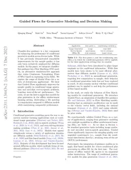 Guided Flows for Generative Modeling and Decision Making