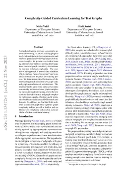 Complexity-Guided Curriculum Learning for Text Graphs