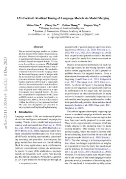 LM-Cocktail: Resilient Tuning of Language Models via Model Merging
