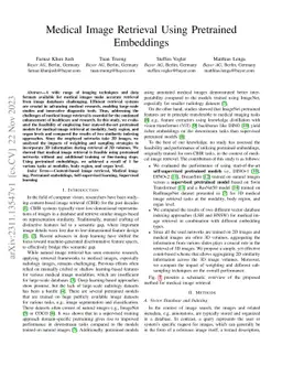 Medical Image Retrieval Using Pretrained Embeddings