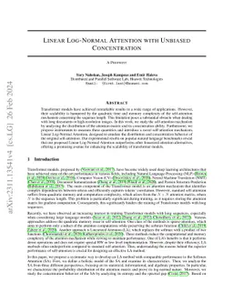 Linear Log-Normal Attention with Unbiased Concentration