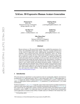 XAGen: 3D Expressive Human Avatars Generation