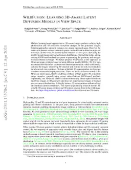 WildFusion: Learning 3D-Aware Latent Diffusion Models in View Space