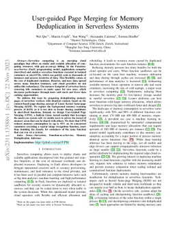 User-guided Page Merging for Memory Deduplication in Serverless Systems