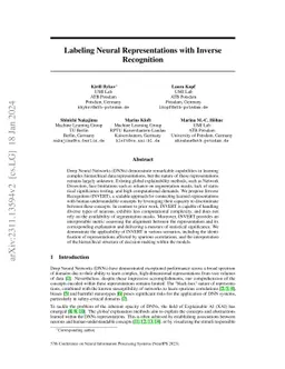 Labeling Neural Representations with Inverse Recognition