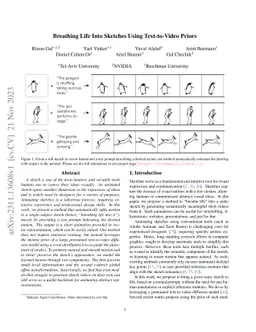 Breathing Life Into Sketches Using Text-to-Video Priors