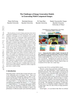 The Challenges of Image Generation Models in Generating Multi-Component
  Images