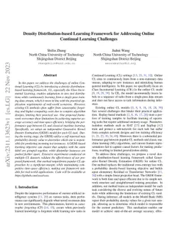Density Distribution-based Learning Framework for Addressing Online
  Continual Learning Challenges