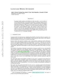 Language Model Inversion