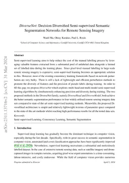 DiverseNet: Decision Diversified Semi-supervised Semantic Segmentation Networks for Remote Sensing Imagery