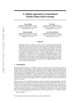 A Unified Approach to Count-Based Weakly-Supervised Learning