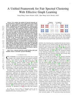 A Unified Framework for Fair Spectral Clustering With Effective Graph
  Learning