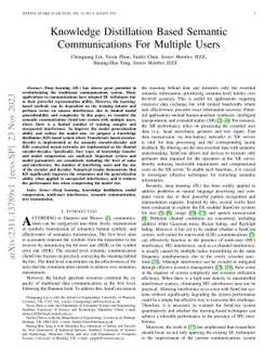 Knowledge Distillation Based Semantic Communications For Multiple Users