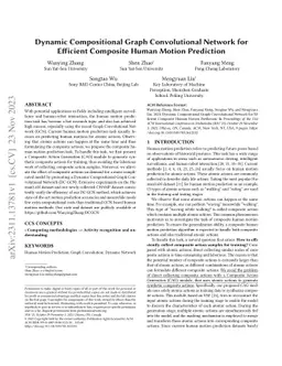 Dynamic Compositional Graph Convolutional Network for Efficient
  Composite Human Motion Prediction