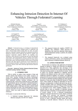 Enhancing Intrusion Detection In Internet Of Vehicles Through Federated
  Learning