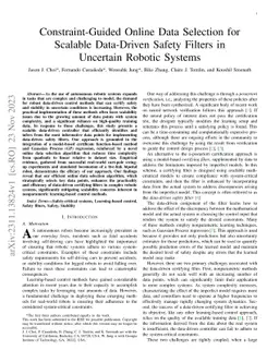 Constraint-Guided Online Data Selection for Scalable Data-Driven Safety
  Filters in Uncertain Robotic Systems