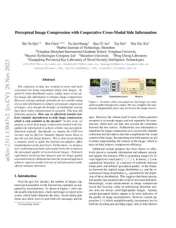 Perceptual Image Compression with Cooperative Cross-Modal Side
  Information