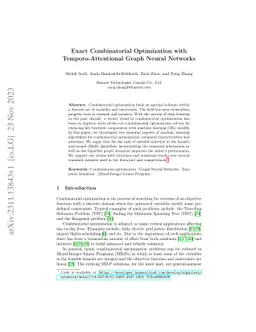 Exact Combinatorial Optimization with Temporo-Attentional Graph Neural
  Networks