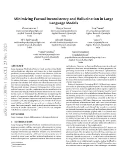 Minimizing Factual Inconsistency and Hallucination in Large Language
  Models