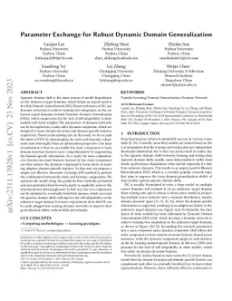 Parameter Exchange for Robust Dynamic Domain Generalization