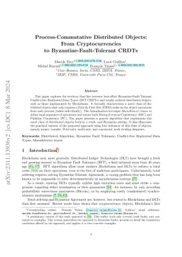 Process-Commutative Distributed Objects: From Cryptocurrencies to
  Byzantine-Fault-Tolerant CRDTs