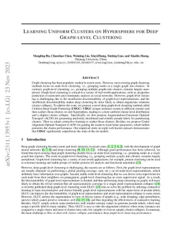 Learning Uniform Clusters on Hypersphere for Deep Graph-level Clustering