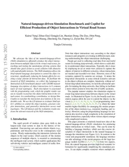Natural-language-driven Simulation Benchmark and Copilot for Efficient
  Production of Object Interactions in Virtual Road Scenes