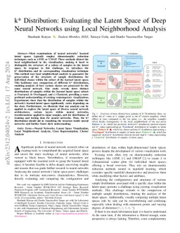 k* Distribution: Evaluating the Latent Space of Deep Neural Networks
  using Local Neighborhood Analysis