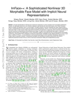 ImFace++: A Sophisticated Nonlinear 3D Morphable Face Model with
  Implicit Neural Representations
