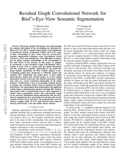 Residual Graph Convolutional Network for Bird's-Eye-View Semantic
  Segmentation