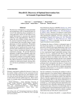 DiscoBAX: Discovery of Optimal Intervention Sets in Genomic Experiment
  Design