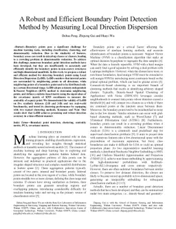 A Robust and Efficient Boundary Point Detection Method by Measuring Local Direction Dispersion