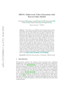 MEVG: Multi-event Video Generation with Text-to-Video Models