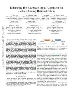Enhancing the Rationale-Input Alignment for Self-explaining
  Rationalization