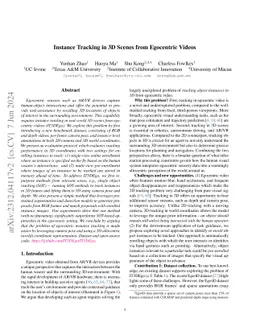 Instance Tracking in 3D Scenes from Egocentric Videos