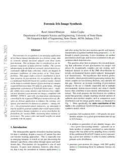 Forensic Iris Image Synthesis