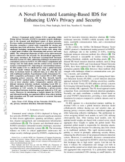 A Novel Federated Learning-Based IDS for Enhancing UAVs Privacy and Security
