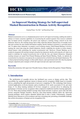 An Improved Masking Strategy for Self-supervised Masked Reconstruction
  in Human Activity Recognition