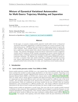 Mixture of Dynamical Variational Autoencoders for Multi-Source
  Trajectory Modeling and Separation