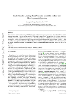 TLCE: Transfer-Learning Based Classifier Ensembles for Few-Shot
  Class-Incremental Learning