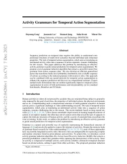 Activity Grammars for Temporal Action Segmentation