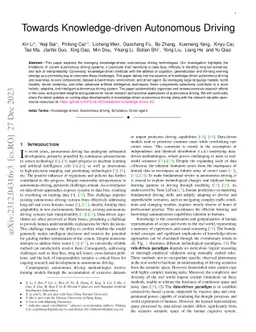 Towards Knowledge-driven Autonomous Driving