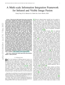 A Multi-scale Information Integration Framework for Infrared and Visible
  Image Fusion