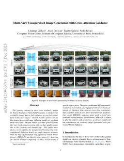 Multi-View Unsupervised Image Generation with Cross Attention Guidance