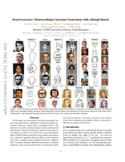DemoCaricature: Democratising Caricature Generation with a Rough Sketch