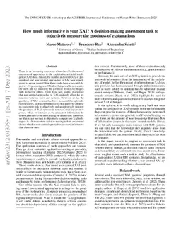 How much informative is your XAI? A decision-making assessment task to
  objectively measure the goodness of explanations