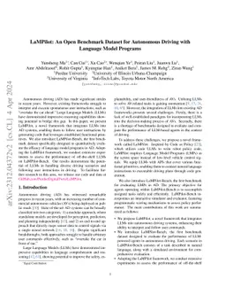 LaMPilot: An Open Benchmark Dataset for Autonomous Driving with Language
  Model Programs